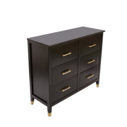 Palazzi 6 Drawer Chest Of Drawers Black - thumbnail 4