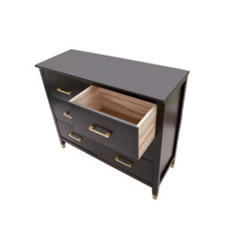 Palazzi 6 Drawer Chest Of Drawers Black - thumbnail 5