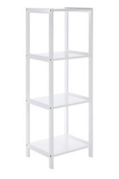 Premier Housewares Interiors By Premier Contemporary Design 4 Tier Rustic Bathroom Shelf, Versatile Unit For Living Room, Durable Standing Unit