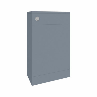 Rinse Bathrooms 500mm Bathroom Back To Wall Toilet Unit Gloss Grey Painting Flat Pack - image 1