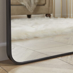 The Online Mirror Shop Leaner Mirror Liberty Arched Shape With Black Metal Frame- H 180 X W 110Cm For Hanging In Living Room, Bedroom - thumbnail 4