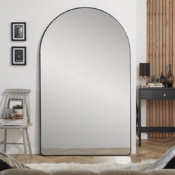 The Online Mirror Shop Leaner Mirror Liberty Arched Shape With Black Metal Frame- H 180 X W 110Cm For Hanging In Living Room, Bedroom - thumbnail 2