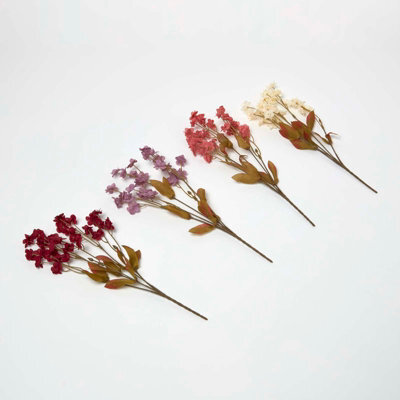 Homescapes Set Of 4 Artificial Multi-Coloured Handcrafted Nemesia Seventh Heaven Flower Stems, 41 Cm - image 1