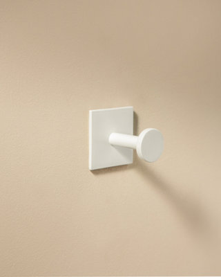Cosmic Towel Hook, Robe Hook, Coat Hook, Self-Adhesive, White, Supports Up To 5Kg, Stick Collection - image 1