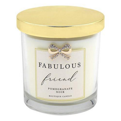 Boutique Jar Candle With Encrusted Bow Embellishment -  Friend - image 1