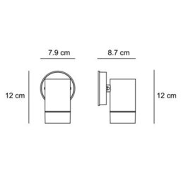 CGC Lighting Cgc Black Down Outdoor Wall Light Gu10 Outside Garden Patio Garage Door Lamp Ip54 Weatherproof Polycarbonate Corrosion Resistant - thumbnail 5
