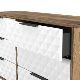 Anzio Matt Vintage Oak Effect 6 Drawer Chest (H)737mm (W)1130mm (D)395mm - thumbnail 5