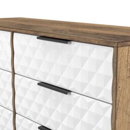 Anzio Matt Vintage Oak Effect 6 Drawer Chest (H)737mm (W)1130mm (D)395mm - thumbnail 4