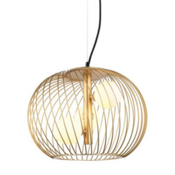Luminosa Lighting Luminosa Modern Hanging Pendant Golden 3 Light  With Gold, White Shade, G9 - thumbnail 1
