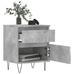 Berkfield Bedside Cabinet Concrete Grey 40X35X50 Cm Engineered Wood - thumbnail 4