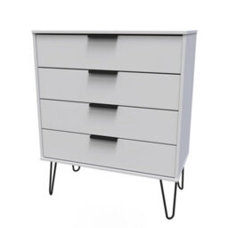 Osaka 4 Drawer Chest Of Drawers In Grey Matt (Ready Assembled) - thumbnail 3