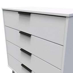 Osaka 4 Drawer Chest Of Drawers In Grey Matt (Ready Assembled) - thumbnail 4