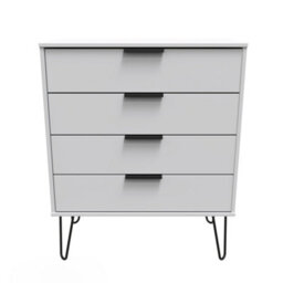 Osaka 4 Drawer Chest Of Drawers In Grey Matt (Ready Assembled) - thumbnail 1