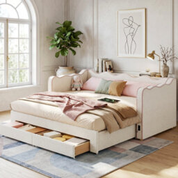 Extendable Daybed With Trundle, Drawers & Usb - thumbnail 6