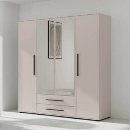 Arte Maxione 13 Hinged Door Wardrobe 198Cm - Cashmere, Elegant Push-To-Open Wardrobe - thumbnail 1