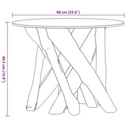 Vidaxl Coffee Table Solid Teak Driftwood 60 Cm - thumbnail 3