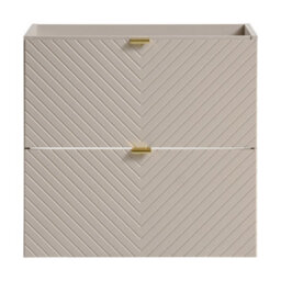 Heze Furniture Viva Bathroom Vanity Unit With Basin 60Cm Ribbed Fluted - Cashmere - thumbnail 2