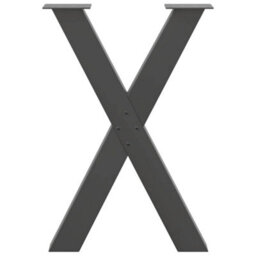 Berkfield Dining Table Legs X-Shaped 2 Pcs Anthracite 50X(72-73) Cm Steel - thumbnail 5