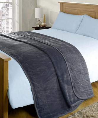 Casabella Deluxe Soft Faux Fur Mink Fleece Throw Blanket - image 1