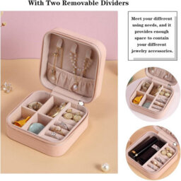 Xample Jewellery Box Organizer, Travel Jewelry Case, Velvet Portable Travel Jewelry Organizer Box For Earrings Bracelets Rings Necklace - thumbnail 8