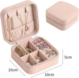 Xample Jewellery Box Organizer, Travel Jewelry Case, Velvet Portable Travel Jewelry Organizer Box For Earrings Bracelets Rings Necklace - thumbnail 7