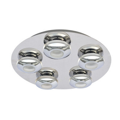 Luminosa Lighting Luminosa Elias Modern 5 Light Shade Cluster Ceiling Light Led, 3000K