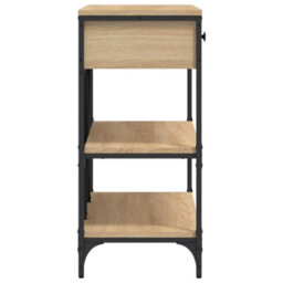 Walplus Console Table With Drawers And Shelves Sonoma Oak Engineered Wood - thumbnail 7