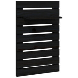 Berkfield Wall-Mounted Bedside Shelves 2 Pcs Black Solid Wood Pine - thumbnail 5