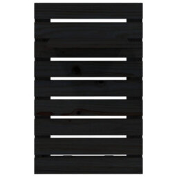 Berkfield Wall-Mounted Bedside Shelves 2 Pcs Black Solid Wood Pine - thumbnail 6