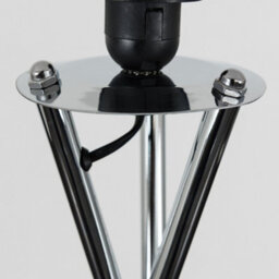 Valuelights Camden Chrome Tripod Floor Lamp With White Drum Shade - thumbnail 2