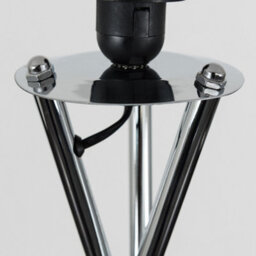 Valuelights Camden Chrome Tripod Floor Lamp With White Drum Shade - thumbnail 4
