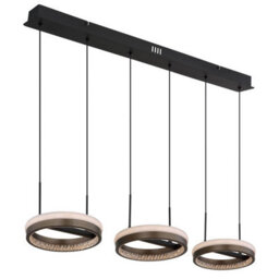 Luminosa Lighting Luminosa Della Pendant Ceiling Light Matt Black 3X Led 3000-6000K - thumbnail 8