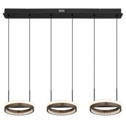 Luminosa Lighting Luminosa Della Pendant Ceiling Light Matt Black 3X Led 3000-6000K - thumbnail 3