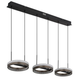 Luminosa Lighting Luminosa Della Pendant Ceiling Light Matt Black 3X Led 3000-6000K - thumbnail 2