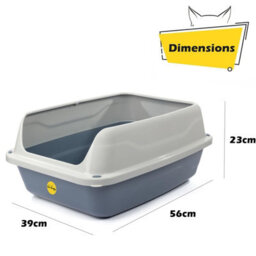 Cat Centre.Direct Cat Centre Big Cat Litter Tray - Extra Deep Anti-Spillage Box - thumbnail 5