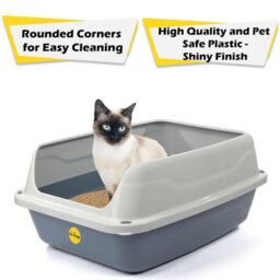 Cat Centre.Direct Cat Centre Big Cat Litter Tray - Extra Deep Anti-Spillage Box - thumbnail 2