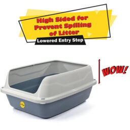 Cat Centre.Direct Cat Centre Big Cat Litter Tray - Extra Deep Anti-Spillage Box - thumbnail 3
