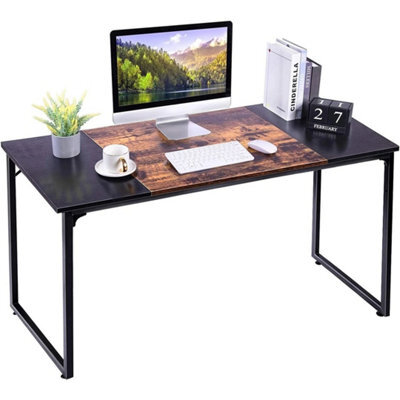 Computer Desk 140X60Cm Vintage Black Home Office Pc Laptop Study - image 1