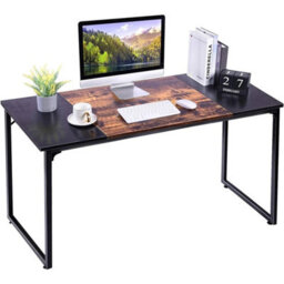 Computer Desk 140X60Cm Vintage Black Home Office Pc Laptop Study - thumbnail 1