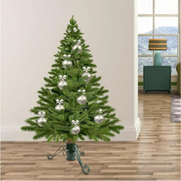 Heavy-Duty Christmas Tree Stand - Fits Trees Up To 2M Tall & 7.8Cm Diameter, 2L Water Capacity (Green) - thumbnail 2