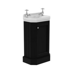 Plum&clay Fairmont Black Traditional Cloakroom Bathroom Vanity Unit With Basin (H)86Cm (W)51Cm