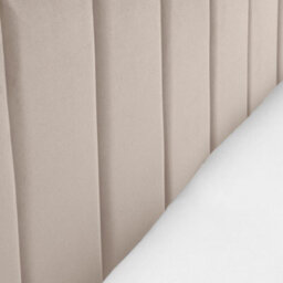 Oakham Pebble Cream Velvet Upholstered Bed -  Single (90Cm) - thumbnail 7