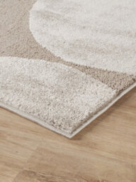 Hamilton Modern Sheen Area Rug - Abstract Motif Geometric Lines Design Mocha 60Cm X 220Cm - thumbnail 4