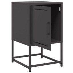 Berkfield Bedside Cabinet Black 36X39X60.5 Cm Steel - thumbnail 9
