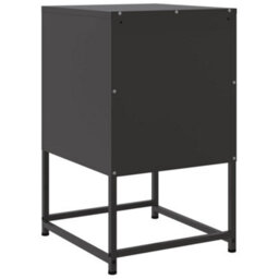 Berkfield Bedside Cabinet Black 36X39X60.5 Cm Steel - thumbnail 8