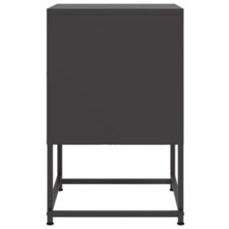 Berkfield Bedside Cabinet Black 36X39X60.5 Cm Steel - thumbnail 7