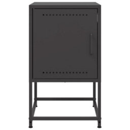 Berkfield Bedside Cabinet Black 36X39X60.5 Cm Steel - thumbnail 6