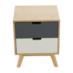 Orsina Versatile Design 2 Drawer Bedside Table, Industrial Design Table For Bedroom, Everyday Use Lounge Table - thumbnail 2