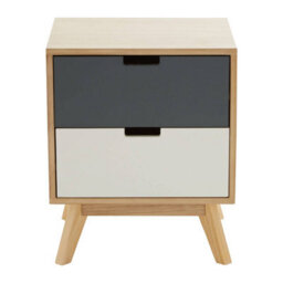 Orsina Versatile Design 2 Drawer Bedside Table, Industrial Design Table For Bedroom, Everyday Use Lounge Table - thumbnail 1
