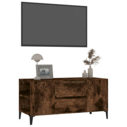 Walplus Tv Cabinet Smoked Oak 102X44.5X50 Cm Engineered Wood - thumbnail 4